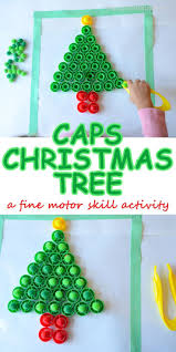 Caps Christmas Tree Happy Toddler Playtime Christmas Learning Hannukah Crafts Christmas Tree Crafts