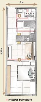 Esta Quitinete Da Show Ao Maximizar Espacos Design De Apartamento Pequeno Edicula Com 2 Quartos Projetos De Casas Simples