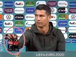 Check spelling or type a new query. Cristiano Ronaldo Removes Coca Cola Bottles At Pc Company Takes Usd 4 Billion Hit Report Football News Times Of India