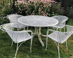Vintage Salterini Mcm Mid Century Modern Wrought Iron Patio Outdoor Furniture Wrought Iron Outdoor Furniture Patio Furniture Makeover Furniture Design Modern