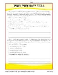 Paragraphs 1 Main Idea 6th Grade 7th Grade 8th Grade Reading Passages Middle School Main Idea Writing School Middle School Reading