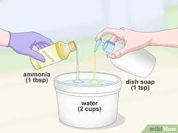 To make the solution, mix one tablespoon of white vinegar with one tablespoon of liquid dish soap and two cups of water. 3 Ways To Get Hair Dye Out Of A Carpet Wikihow