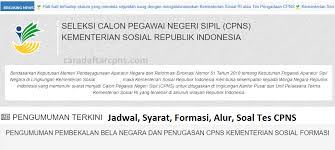 Persyaratan pendaftaran online cpns 2019 kabupaten aceh besar bisa dilihat langsung di website resmi bkn di alamat sscn.bkn.go.id atau di website resmi panselnas di alamat panselnas.menpan.go.id. Pendaftaran Cpns 2019 Kemensos Lulusan Sma Smk D2 D3 S1 S2