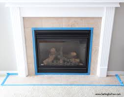 By adding a wooden top and molding to the fireplace, they succeed 3. How To Paint Tile Easy Fireplace Paint Makeover Setting For Four
