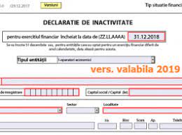 Se va depune o declaratie, despre care nu stim inca ce numar va avea (se pare ca 600) iar sanatatea de 10. Formular Anaf Declaratie Inactivitate 2019 Cabinetexpert Ro Blog Contabilitate