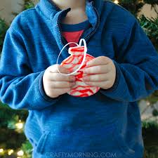 One long strip works great for the candy cane. Melted Candy Cane Christmas Ornaments Crafty Morning