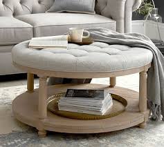Only 3 available and it's in 3 people's carts. Berlin Round Ottoman Pottery Barn