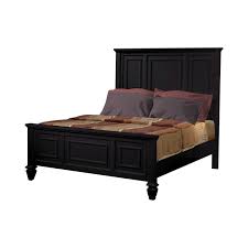 It features two storage drawers at the foot of the bed to keep clothing, shoes, linens and items neatly stowed away. Sandy Beach Queen Panel Bed With High Headboard Black Coas