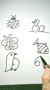 How To Draw Pictures Using Numbers 1 To 10 Draw Numbers Pictures Using Proyectos De Arte Para Ninos Dibujos Faciles Para Ninos Easy Drawing Tutorial