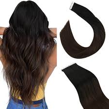 It helps of course if you have black hair to start with. Balayage Tape Hair Extensions Black Mixed Brown Color 1b 4 1b Ugeathair