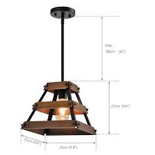 Log Barn Small Pendant Lighting 1 Light Chandelier For Foyer In Brushed Silver Metal Faux Wood Finish Island Hanging Light Buy Modern 1 Light Dining Room Pendant Light Features Metal Frame And Clear