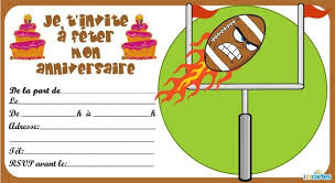 6 Invitations Anniversaire Rugby 123 Cartes Carte Invitation Anniversaire Cartes Invitation Anniversaire Enfant Invitation Anniversaire
