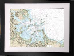 Framed Nautical Charts Ocean Offerings