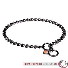 Black Dog Choke Chain Herm Sprenger Dog Collars 15 98