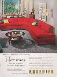 Kroehler Tele Vue Couch Designed For A Relatively New Activity Gathering Round Mid Century Modern Interior Design Mid Century Modern Interiors Couch Design