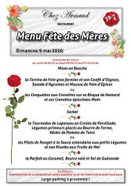 Dimanche 30 mai 2021, c'est la fête des mères ! Fetes Des Meres 09 05 2021 Chez Arnaud Restaurant