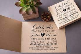 Wedding Invitation Stamp Custom Celebrate Best Friends Diy Stamp Your Own Wedding Invi Wedding Invitation Stamp Personalized Wedding Stamp Invitation Stamp