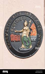 Charleston Fire Insurance Company Fire Mark Stock Photo