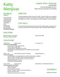 Animator Resume Free Resume Samples Resume Format Artist Resume