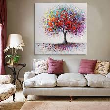 Displaying artwork and sculptures in your art deco interiors. Framed Flower Tree Abstract Picture Canvas Print Painting Home Wall Art Decor Walmart Canada