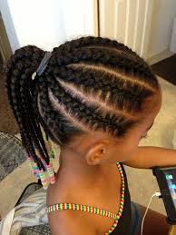 All you need to do is to plait your kid's hair into many thin with the cornrow ponytail, your kid will play freely without any worries about their hair. Black Kids Hairstyles Kids Braided Hairstyles African American Braided Hairstyles