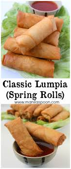 There are no noodles used in this recipe. Lumpia Filipino Vegetarian Spring Rolls Manila Spoon
