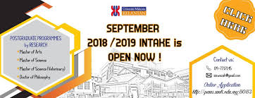 Education in malaysia tertiary education in malaysia. Peluang Melanjutkan Pengajian Peringkat Pascasiswazah Pps Di Universiti Malaysia Kelantan Permohonan Bagi Program Pascasiswazah Untuk Sarjana Dan Doktor Falsafah Secara Penyelidikan Bagi Kemasukan September 2018 Kini Dibuka