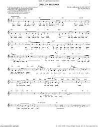 It was written by rick nowels, who also produced it, and ellen shipley. Carlisle Circle In The Sand Sheet Music Fake Book Pdf