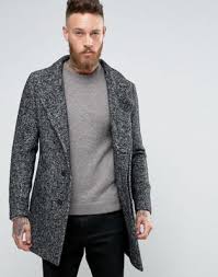 This jacket will leave your little one feeling cute and comfy all day long. Jack Jones Premium Salt And Pepper Overcoat With Shawl Collar Overcoats Jack Jones Shawl Collar