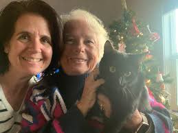 Noodle does a "welcome home," and then a "guard cat."