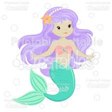 Cute Mermaid Svg Cut Files Clipart