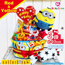MINIONS 出産祝い ミニオン おむつケーキ 男の子 ベビーシャワー プレゼント 赤ちゃん : Baby Love - 通販 -  Yahoo!ショッピング