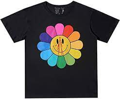 Maybe you would like to learn more about one of these? Men S Vlone Smiley Sun Flower Shirt Tide Takashi Murakami Colorful Big V Couple T Shirt Cotton Short Sleeved Tshirt Amazon Com