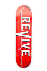 6 toughness is hard to deal with. Revive Skateboards Red Lifeline Deck Vamos Skateshop