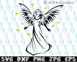 Download Angel Svg Guardian Angel Svg Svg Clipart Decal Eps Dxf Etsy In 2021 Angel Wings Clip Art Angel Silhouette Angel Vector