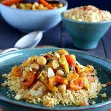 A rich broth seasoned with ginger, pepper and turmeric is poured over all or offered on the side. Moroccan Chickpea And Apricot Tagine Vegan Gluten Free Del S Cooking Twist