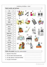 vocabulary matching worksheet school english esl worksheets for distance learning and physical classrooms