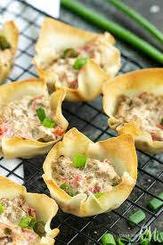 Cream Cheese Sausage Rotel Wonton Cups Call Me Pmc