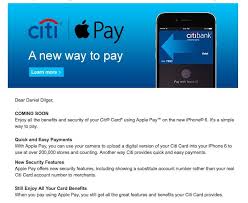 * citibank credit card no: Citibank Wells Fargo Sending Its Customers An Introduction To Iphone 6 Apple Pay Appleinsider