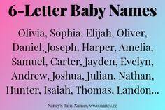 Cute 6 letter boy names. 31 Different Names Ideas Names Cute Baby Names Baby Names