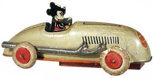 C 1940 Automatic Toy Co Mickey Mouse Lightning Racer Rubber Tires Retro Toys Vintage Toys Classic Toys