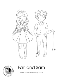 Kids can print coloring pages and color them Free Coloring Pages Dash Into Learning