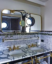 Viceroy New York Roman And Williams Dark Blue Bathrooms Home Goods Decor Blue Bathroom Tile
