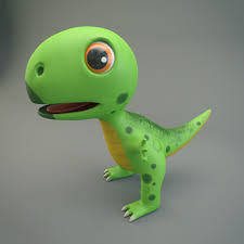 Cartoon Dinosaur 3d Model Cartoon Dinosaur Baby Cartoon Characters Dinosaur Funny