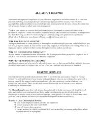 all about resumes
