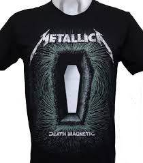This round neckline is designed to sit about 2 inches from the base of the persons neck. Metallica T Shirt Death Magnetic Size L Roxxbkk