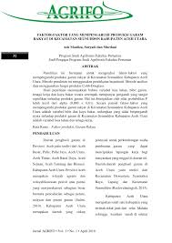 Check spelling or type a new query. Pdf Faktor Faktor Yang Mempengaruhi Produksi Garam Rakyat Di Kecamatan Seunuddon Kabupaten Aceh Utara