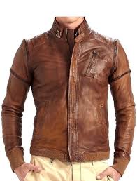 Men Brown Biker Style Cafe Racer Real Leather Jacket Convertible Sleeves Jacket Jackets Men Fashion Cool Jackets For Men Mens Fashion Rugged