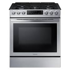 Samsung 30 In 5 8 Cu Ft Single Oven Gas Slide In Range With Self Cleaning And Fan Convection Oven In Stainless Steel Nx58r In 2020 Slide In Range Gas Range Gas Oven