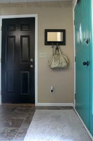 The third option is to leave the door jamb the color of the trim (for example, white) which would make for three colors: Entryway Makeover Part 3 Interior Paint